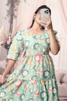 Women’s Rama Floral Printed Cotton Blend Midi Dress