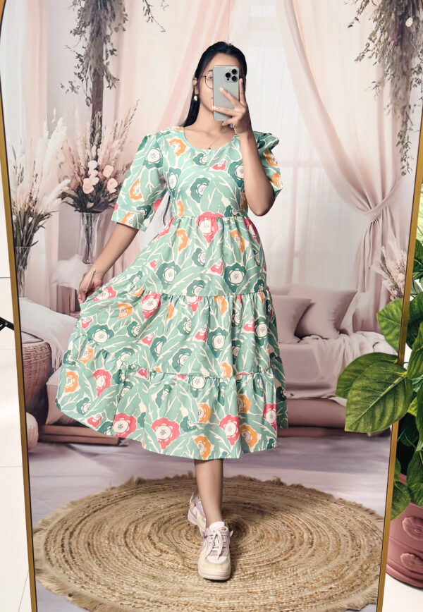 Women’s Rama Floral Printed Cotton Blend Midi Dress