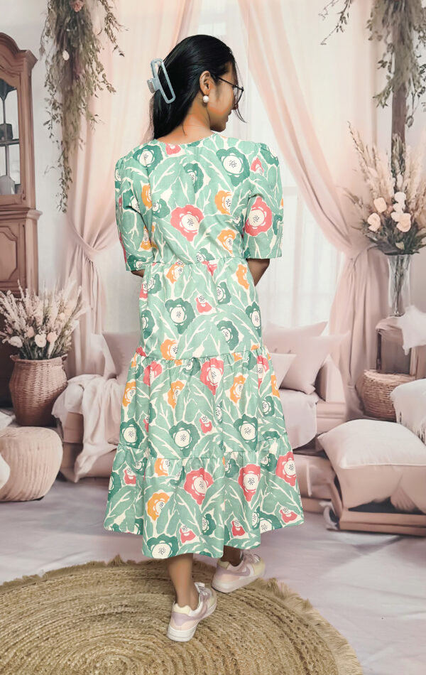 Women’s Rama Floral Printed Cotton Blend Midi Dress
