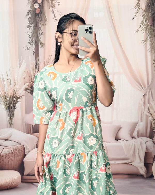 Women’s Rama Floral Printed Cotton Blend Midi Dress