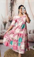 Cotton Blend Floral Dress